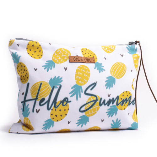 Travel toiletry bag in summery print